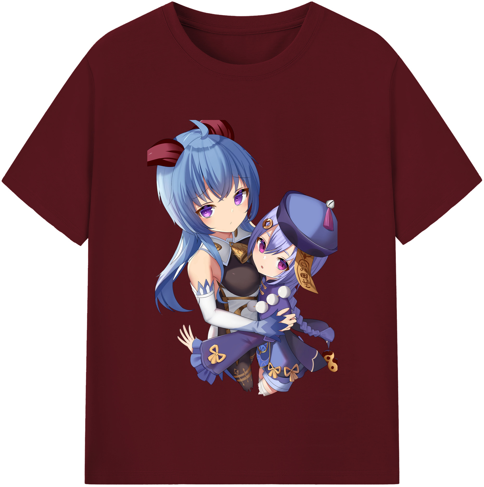 げんし神 甘雨 かんう genshin Ganyu 綿100％半袖Tシャツ（フロントプリント）